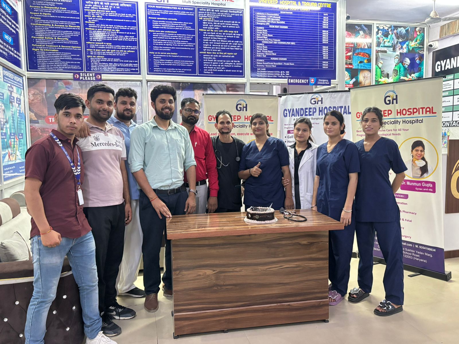 Doctors and nursing staff team at Gyandeep Hospital